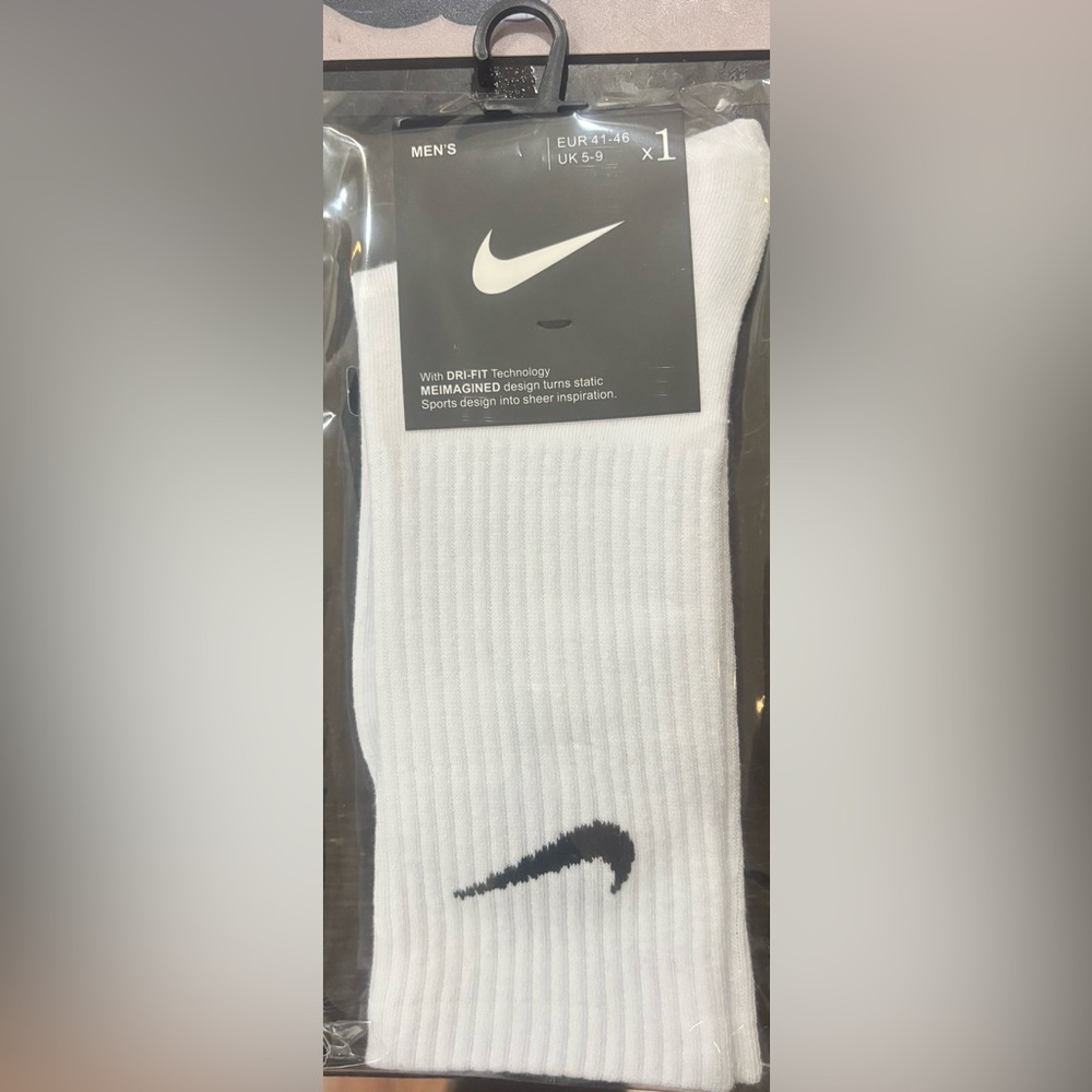 Nike White Dri-FIT Socks